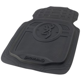 Browning Car and Truck Floor Mats, Premium Protection Against Water and Dirt, Front Set of 2, Buckmark Scope (Black)