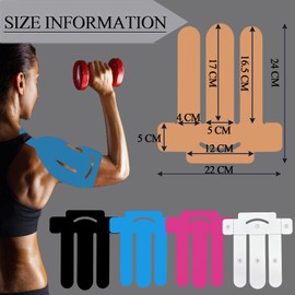 NELLHOMY Kinesiology Tape for Shoulders, Kinesiology Sports Tape, Pre-Cut Shoulders, Waterproof & Elastic Physio Tape, Skin Colour, Pack of 8