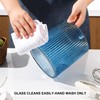 FERAHI Blue Utensil Holder, 6.3" Glass Kitchen Utensil Holder for