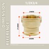 Bwintech 6 Pcs 1/2" Female to 3/4" Female BSP Thread