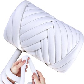 Thick Wool Yarn 500 g, Chunky XXL Wool for Hand Knitting, Bulky Textile Yarn for Crochet Baskets, Blankets, Cushions, Backpacks, Pet Baskets