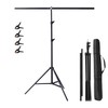 Meking 5x6.5ft Adjustable T-Shaped Backdrop Stand with Carry Bag and