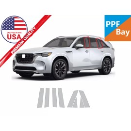 Unbranded For Mazda CX-90 2024-2025 B Pillar/C Pillar Paint Protection Film PreCutKit PPF