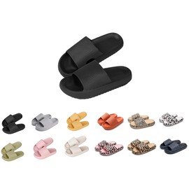 Bathing Shoes Women's Men's Cozislides Original Slippers Leopard Cloudyzz Slippers Super Soft Airfloppy Slippers Non-Slip Mules Open Toe Summer, 01 A