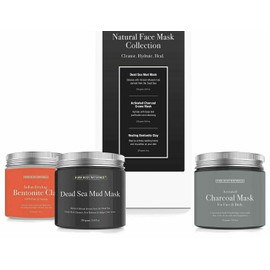Unbranded 3 Pack Face Mask Gift Set Dead Sea Mud Mask Bentonite Clay and Charcoal Mask