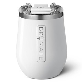 Blumate Uncork'd Vacuum Insulated Tumbler with Lid, Ice White, Stainless Steel Vacuum Insulated Construction Keeps Cold and Hot for Long Times, 2-Stage Lock Lid That Will Not Spill Over Even If