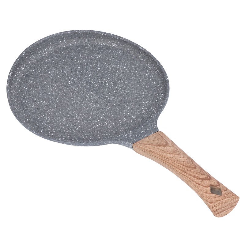 Flat Bottomed Pancake Pan Grey Aluminum Alloy Cooking Pan Non