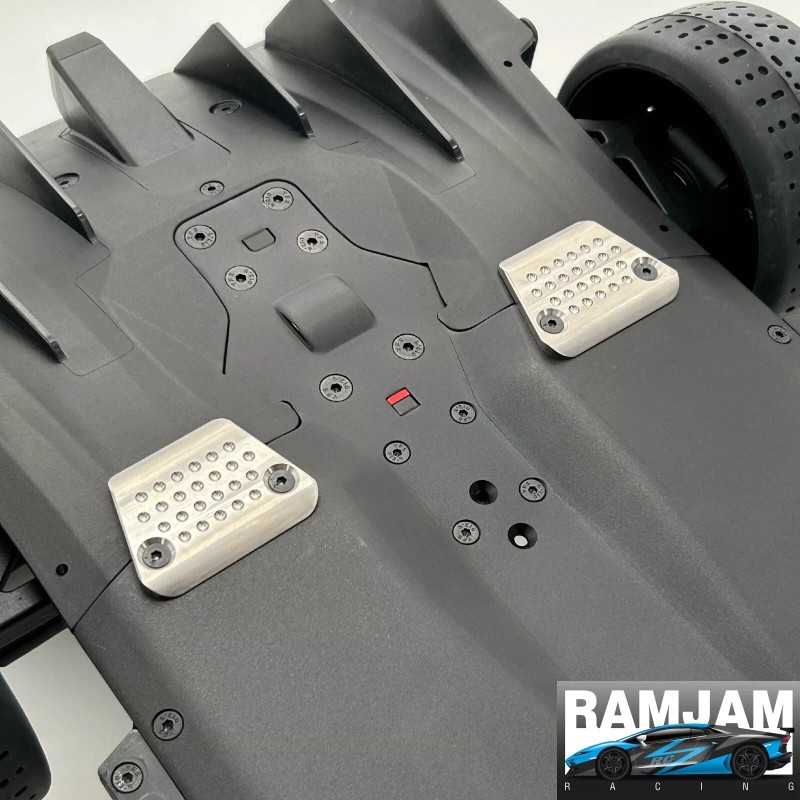 RamJam Racing Arrma Limitless v1 Titanium Rear Skid Plate Set