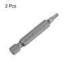 sourcing map 2pcs SQ2 Square Screwdriver Bit 1/4" Hex Shank