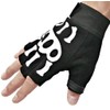 SGHFREV Half Finger Skull Gloves Fingerless Fingerless Skeleton Bone Gloves,