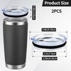 20oz Splash-Proof Silicone Travel Mug Lid - Slim Replacement Cover
