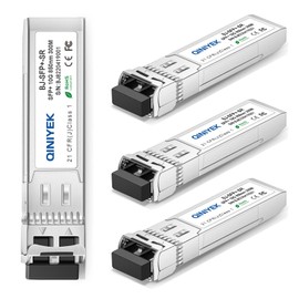 Paquete de 4 módulos 10GBase-SR SFP+ LC, transceptor SFP multimodo Gbic de 850 nm, hasta 300 metros, compatible con Cisco SFP-10G-SR, Unifi UF-MM-10G, Meraki MA-SFP-10GB-SR, Fortinet, Mikrotik,
