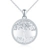 MicLee Women Photo Locket Necklace 925 Sterling Silver Round Shape