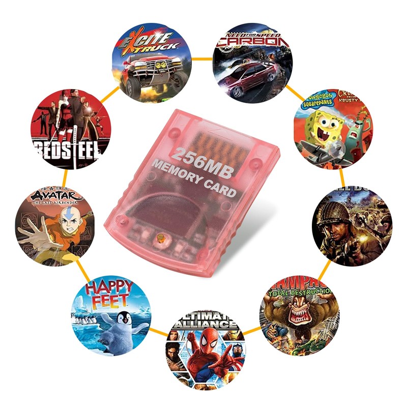 Wii/GameCube Compatible Memory Card L'QECTED Game Cube Memory Card Large