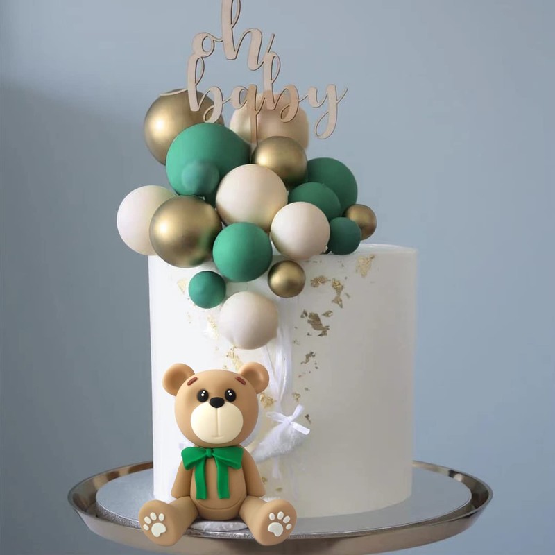 28 bolas de oso 3D con hojas de eucalipto para