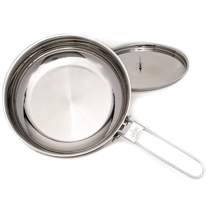 The Pathfinder School Stainless Steel Folding Skillet and Lid (10-Inch)