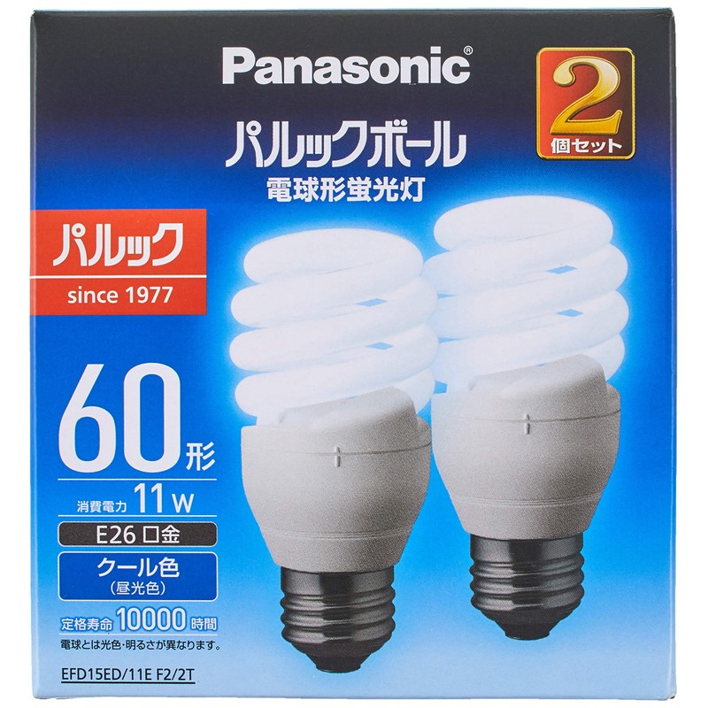 Panasonic EFD15ED11EF22T Pallook Ball 26mm Base Diameter Bulb, 60 Shape,