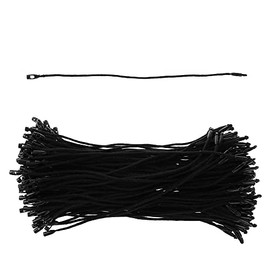 100Pcs Clothing Price Tag Bullet Head Hang Swing Tags Labeling String Lock Ties Twine (Black-10cm)