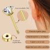 12pare Aretes De Oro 14k Mujer Arracadas Piercing Cartílago