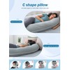 INSEN Cooling Pregnancy Pillow, Maternity Pillow with Soft Tencel Cover,C