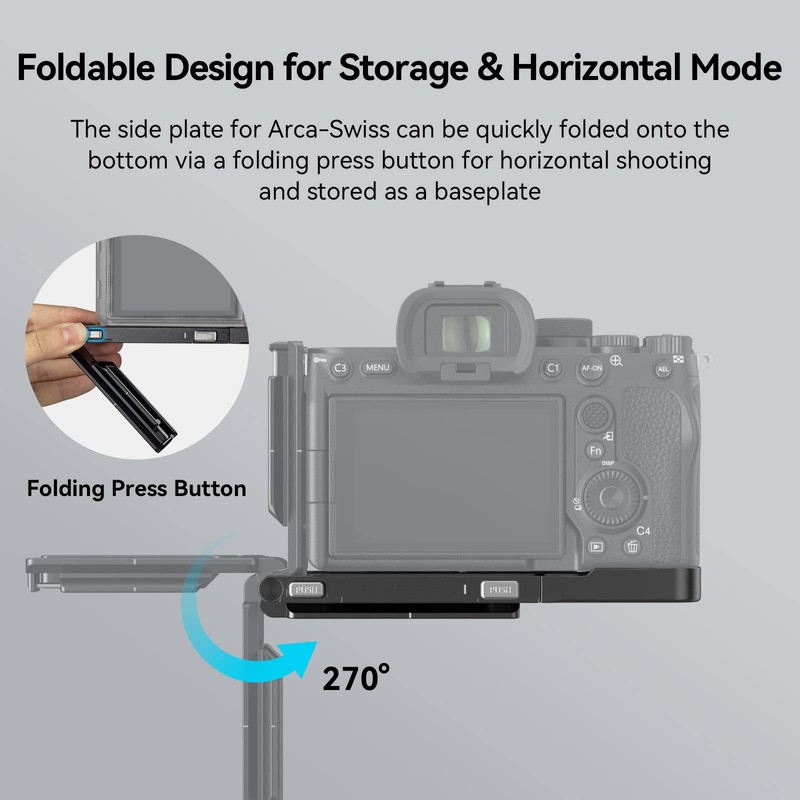 SMALLRIG Foldable L-Bracket for Sony A7R V / A7 IV