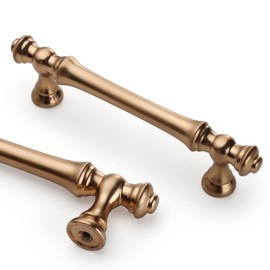 Asidrama 10 Pack 3.75 Inch(96mm) Champagne Bronze Kitchen Cabinet Handles,Brushed Brass Cabinet Pulls Kitchen Cabinet Hardware for Cupboard Gold Drawer Pulls