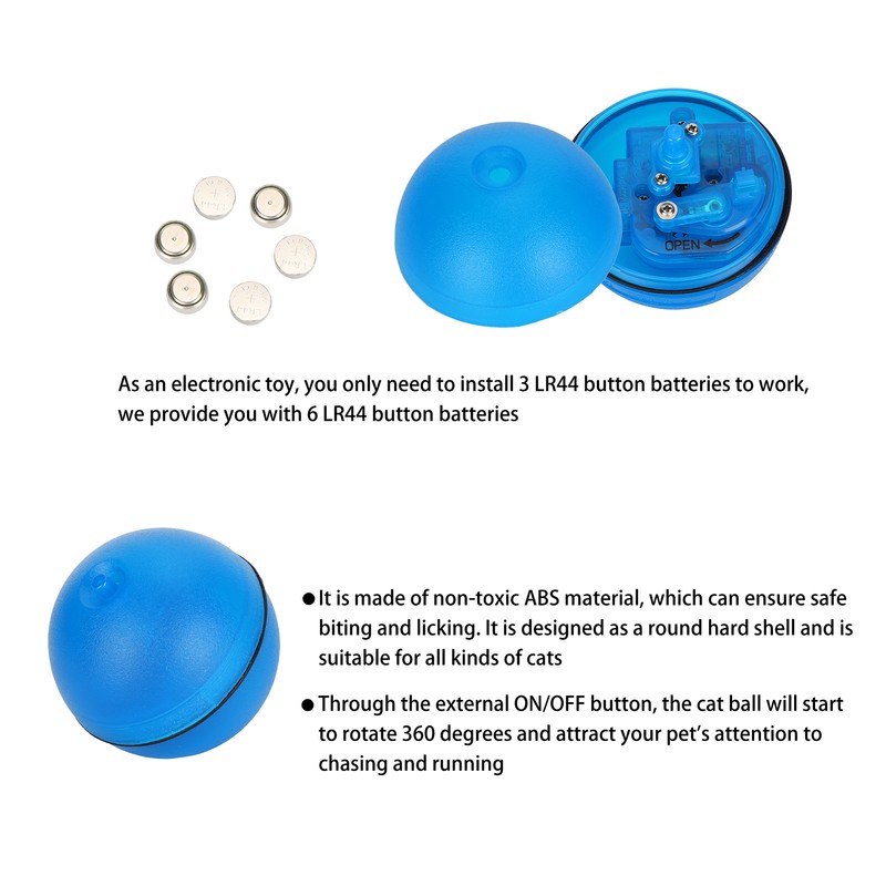 Cat 360 Degree Self Rotating Ball Toy Automatic Rolling Interactive