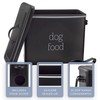 AuldHome Design Retro Dog Food Canister (Black); Modern Farmhouse Style