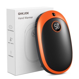 GHKJOK Rechargable Hand warmer 5000mAh Brand New, Black/ Orange