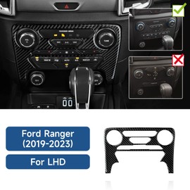 Car Carbon Fiber Dash Center Control Panel Cover Trim Interior for Ford Ranger 2019 2020 2021 2022 2023 Accessories