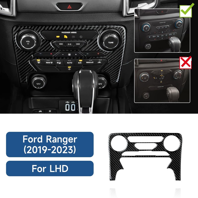 Car Carbon Fiber Dash Center Control Panel Cover Trim Interior