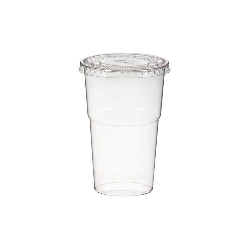 VEPATIM Smoothie Cups with Lid with Slot 300 ml Diameter