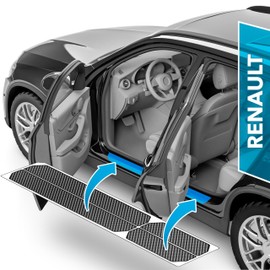uProtect Car Door Sill Protector for Renault Austral I 2022-2025 - Protective Film Car Door Accessories Trim Paint Protection Film Carbon Black