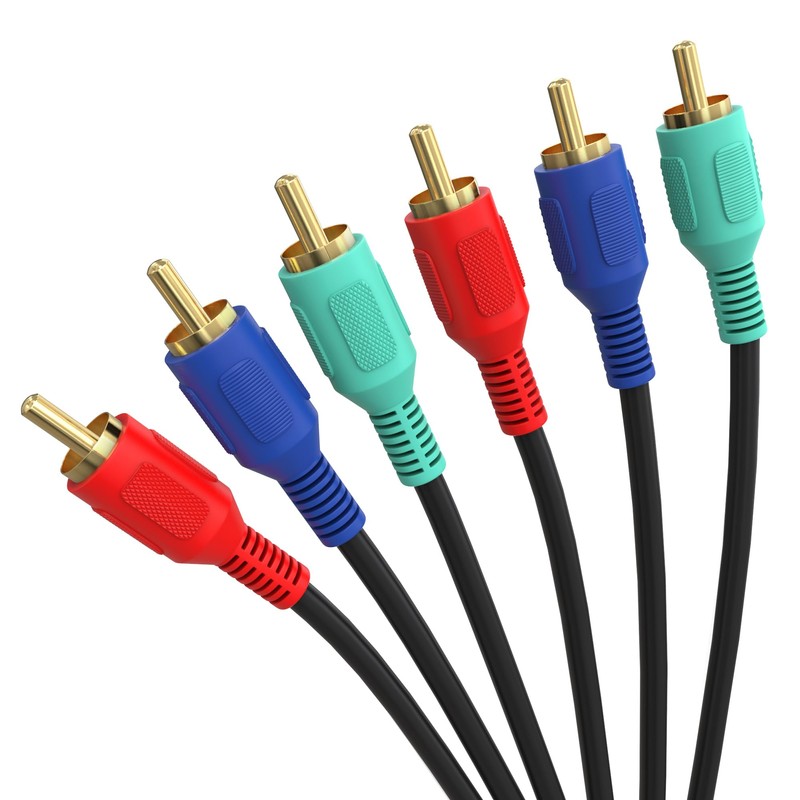Cmple Video/Audio 3 RCA Bundled Cables for Component Video, 6