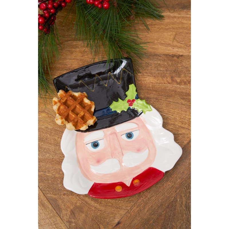 C&F Home Nutcracker Cookie Plate Red