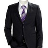 TigerTie Children tie necktie in lila Lilac anthracite silver gray