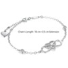 BlingGem Women’s Infinity Bracelet in White Gold-Plated 925 Sterling Silver