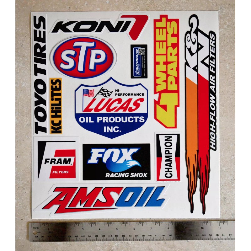 Autobahn Signs Motorsport Decal Set - Nascar - 4x4 -