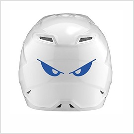 Everything Graphix Evil Eyes No Fear Motorcycle Biker Helmet Reflective Decal Sticker M2 5 1/2" X 1 1/2" (Reflective Blue)