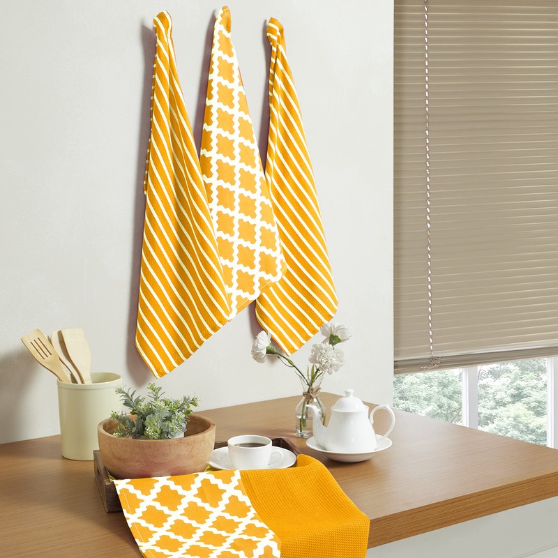 Penguin Home Premium 100% Pure Cotton Ochre Tea Towel for