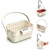 Foldable Hanging Sink Drain Basket for Kitchen (White)