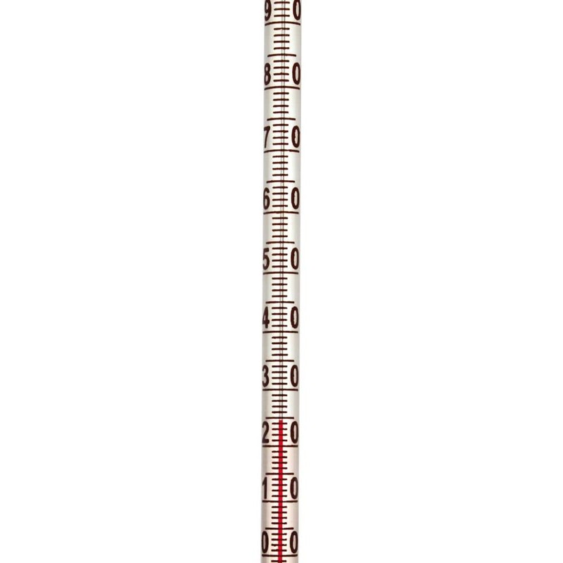 Red Spirit-Filled Total Immersion 12" Thermometer (-20 To 150 C)