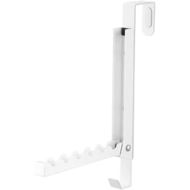 Yamazaki 5514 Foldable Door Hanger, White, Approximately (W x D x H) 0.8 x 8.1 x 9.3 inches (2 x 20.5 x 23.5 cm) (when in use), Tower, Neat Storage, Easy Installation