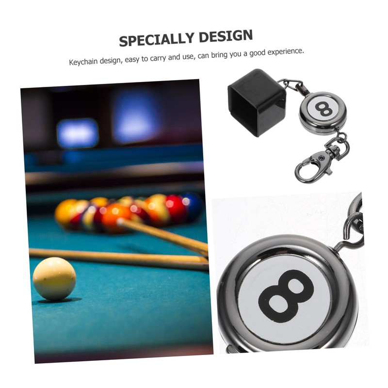 Kisangel Snooker Billiard Chalk Holder Keyring Pool Chalk Tip Protective