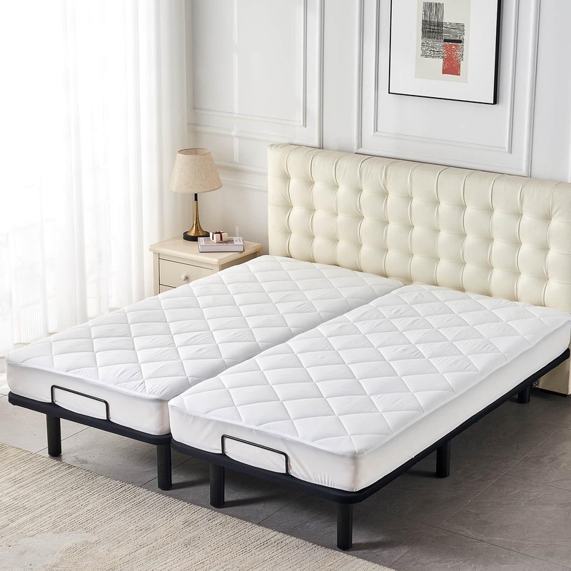 Kingnex Split California King Mattress Topper for Adjustable Bed 2