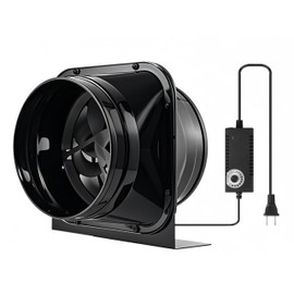 10 Inch Inline Duct Ventilation Exhaust Fan 1020CFM Duct Intake Fan High Efficiency Air Fan Quiet Copper Motor for Ducting Vents Bathroom Kitchen Grow Tents Hydroponics (10 Inch-1020 CFM)