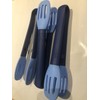 Mad Hungry Silicone 9" Slotted Tongs 3 Pack Blue Heat