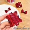 Avance Hair Accessories Hair Clip Ribbon Red Stone Women Cute