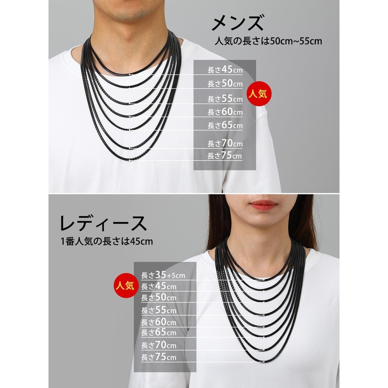 ChainsHouse Men's Necklace, Chain Only, Surgical Stainless Steel, Silver, Hypoallergenic,