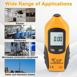 Microwave Tester, Digital LCD Display Microwave Leakage Detector EMF Radiation Detector 2450mhz, Built in Alarm Function for Home Microwave Oven Testing（Battery Not Included）